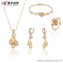 63238 Xuping оптом китайский костюм ювелирные изделия элегантный свадебные золото комплект ювелирных изделий предоставление бесплатного образца